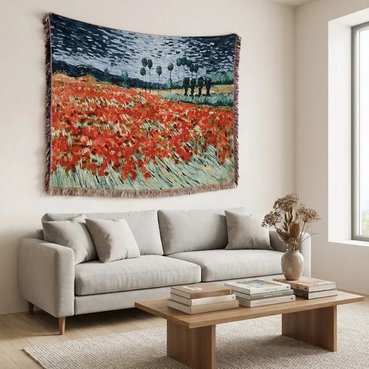 Přehoz na pohovku ve stylu Van Gogha, tapiserie