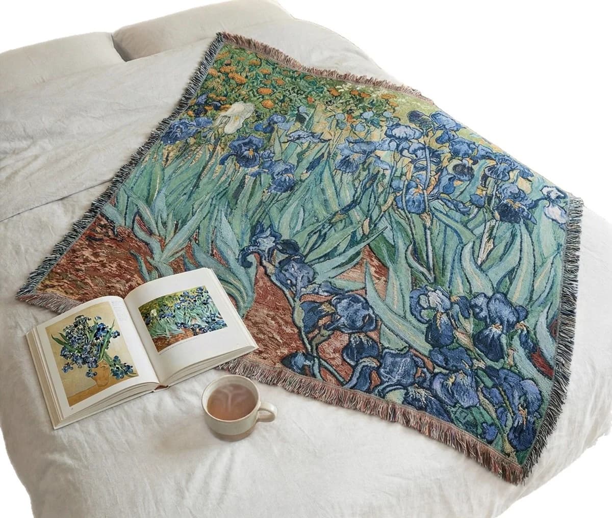 Gobelínová deka ve stylu Van Gogha, bavlněná směs, potah na pohovku