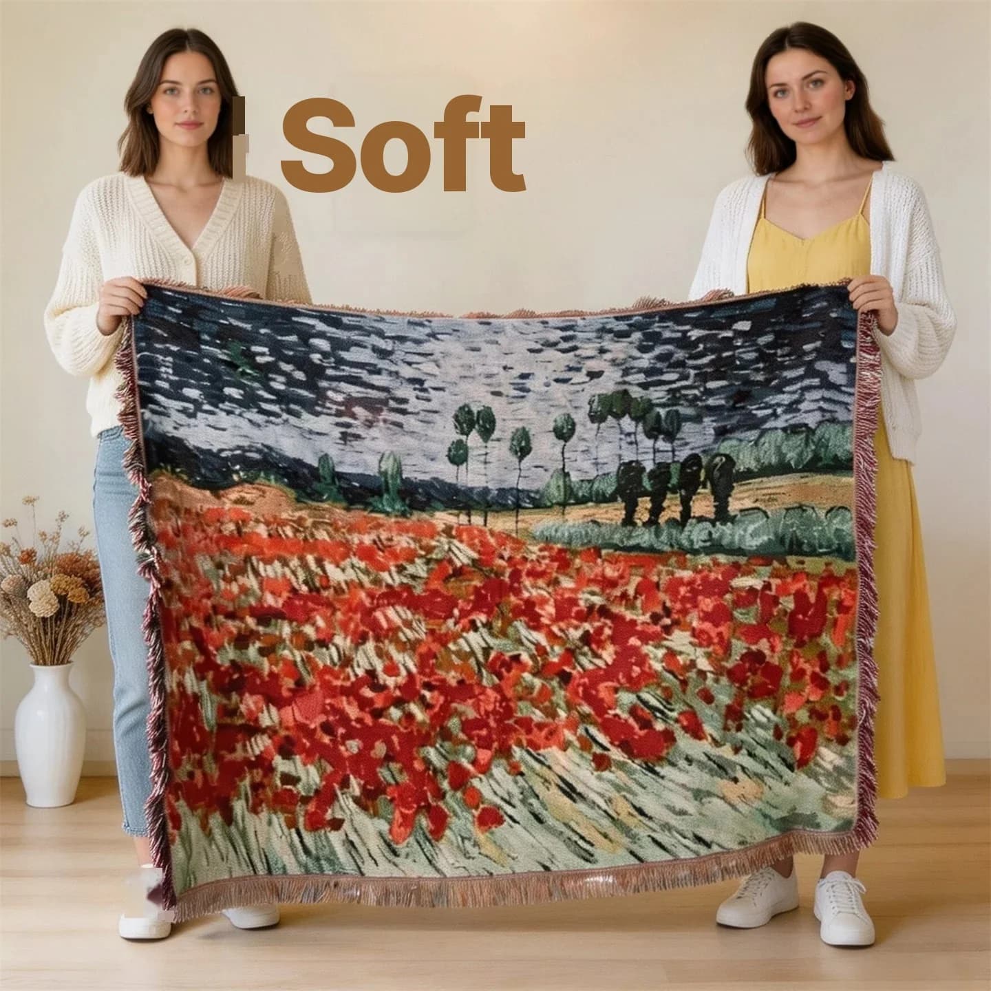 Přehoz na pohovku ve stylu Van Gogha, tapiserie